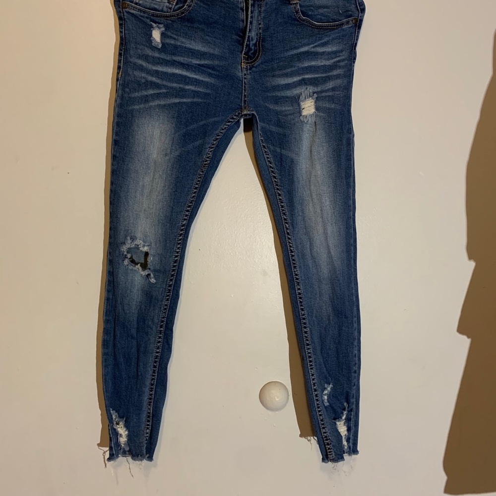 Denim blue jeans